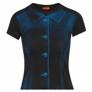Women's Blue and Black T-Shirt